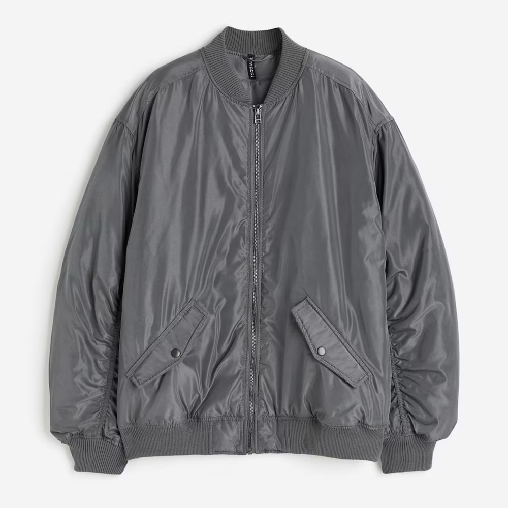 H&M Gray Bomber Jacket